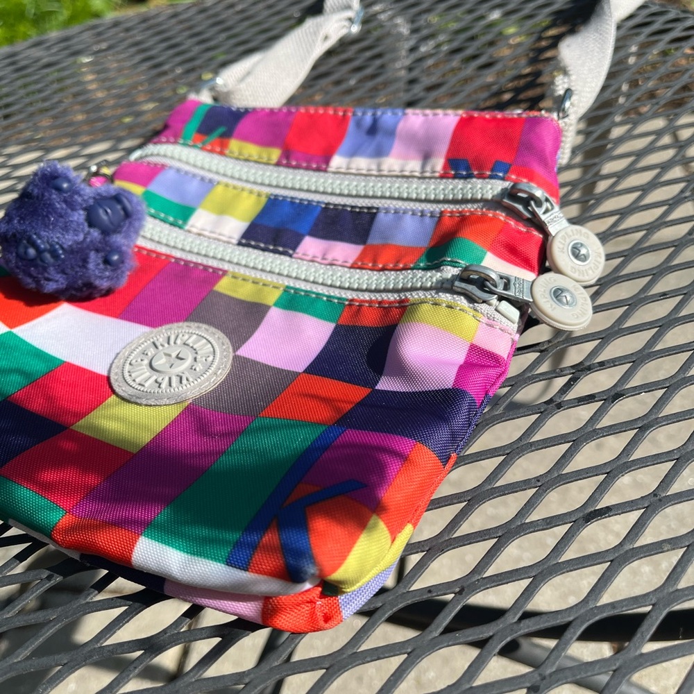 Y2k Kipling Multicolor Crossbody Purse With Monkey - image 4